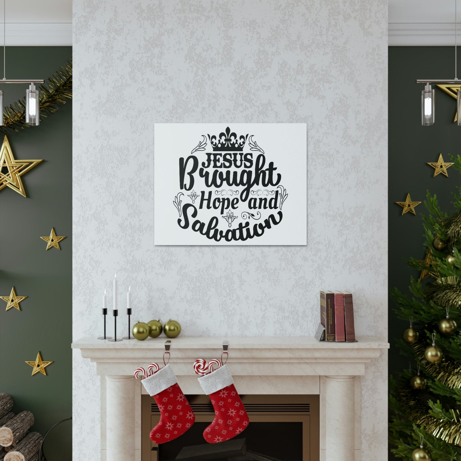 Scripture Walls Hope And Salvation John 3:16 Christian Wall Art Print Ready to Hang Unframed-Express Your Love Gifts