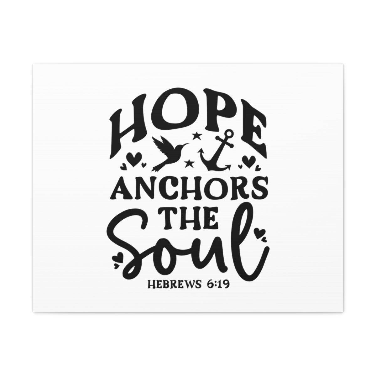 Scripture Walls Hope Hebrews 6:19 Star Bird Bible Verse Canvas Christian Wall Art Ready to Hang Unframed-Express Your Love Gifts