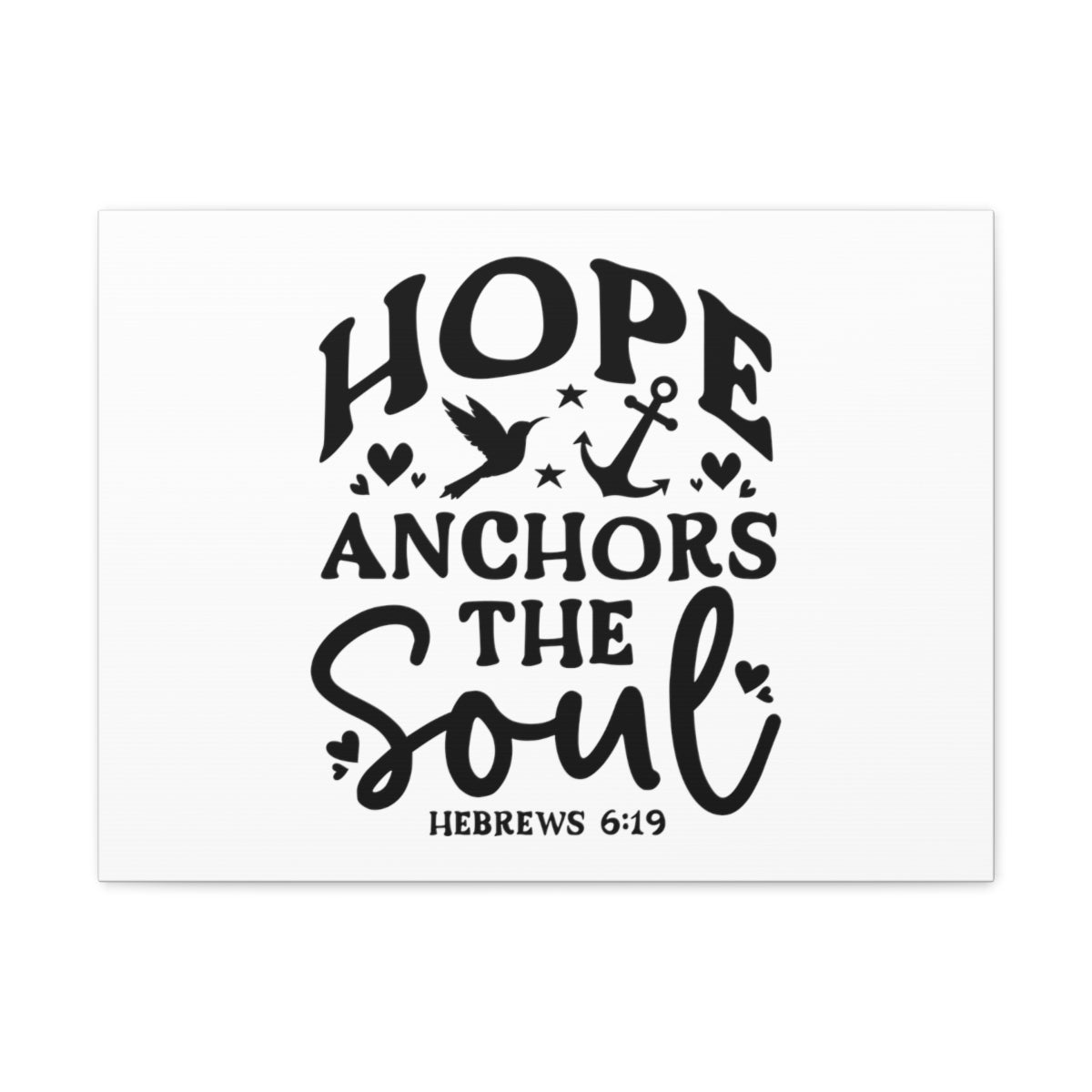 Scripture Walls Hope Hebrews 6:19 Star Bird Bible Verse Canvas Christian Wall Art Ready to Hang Unframed-Express Your Love Gifts