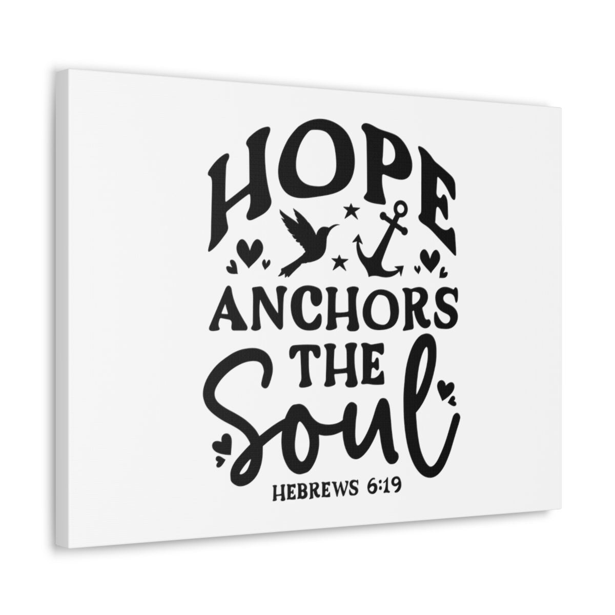 Scripture Walls Hope Hebrews 6:19 Star Bird Bible Verse Canvas Christian Wall Art Ready to Hang Unframed-Express Your Love Gifts