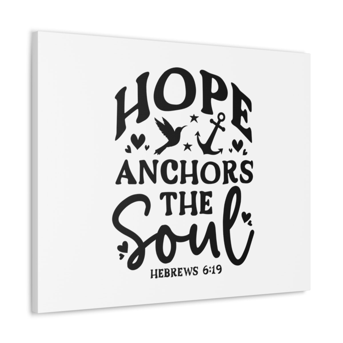Scripture Walls Hope Hebrews 6:19 Star Bird Bible Verse Canvas Christian Wall Art Ready to Hang Unframed-Express Your Love Gifts