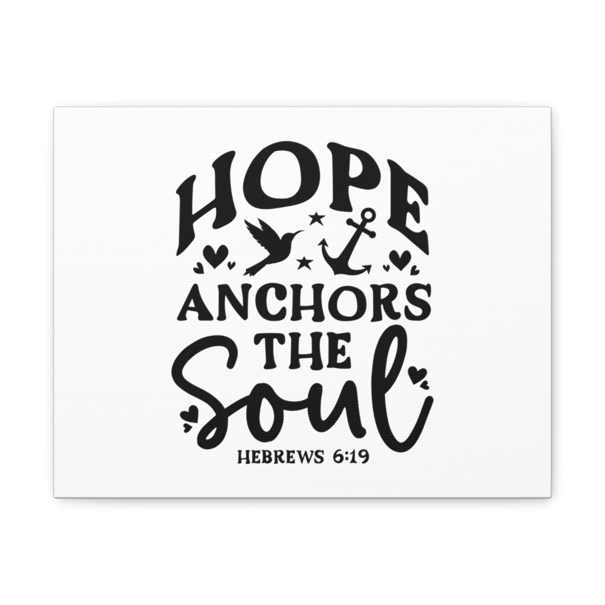 Scripture Walls Hope Hebrews 6:19 Star Bird Bible Verse Canvas Christian Wall Art Ready to Hang Unframed-Express Your Love Gifts