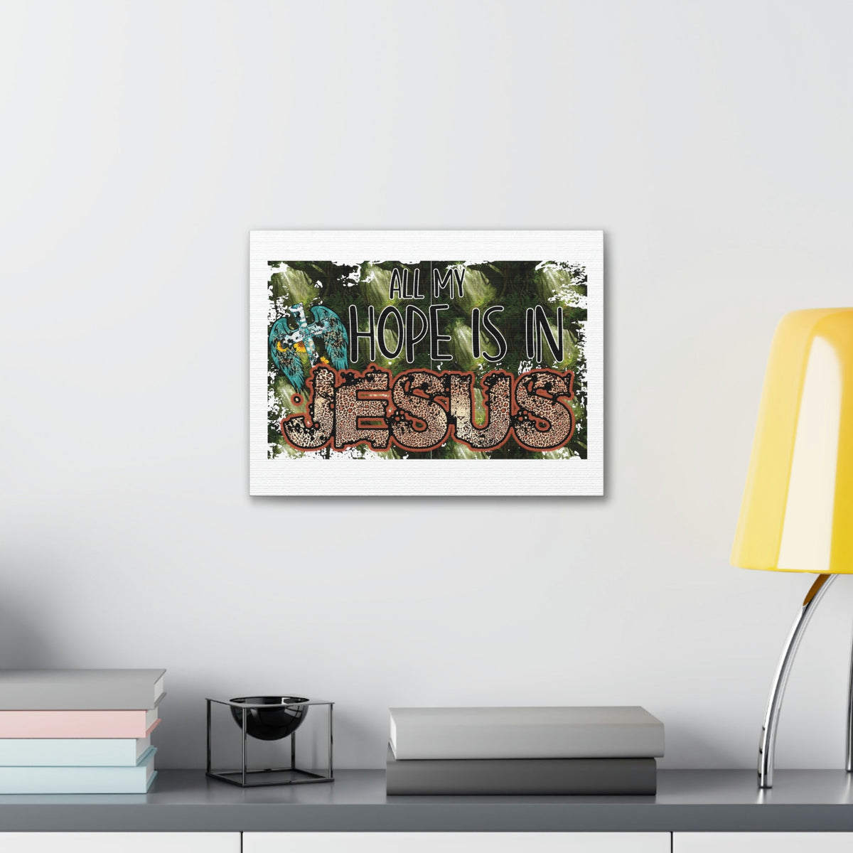 Scripture Walls Hope Is In Jesus Colossians 1:27 Green Christian Wall Art Bible Verse Print Ready to Hang Unframed-Express Your Love Gifts