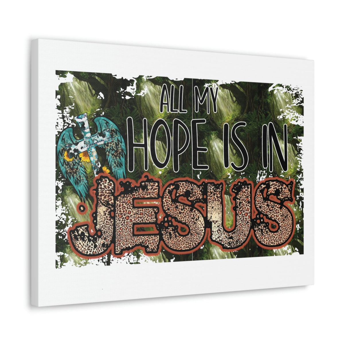 Scripture Walls Hope Is In Jesus Colossians 1:27 Green Christian Wall Art Bible Verse Print Ready to Hang Unframed-Express Your Love Gifts