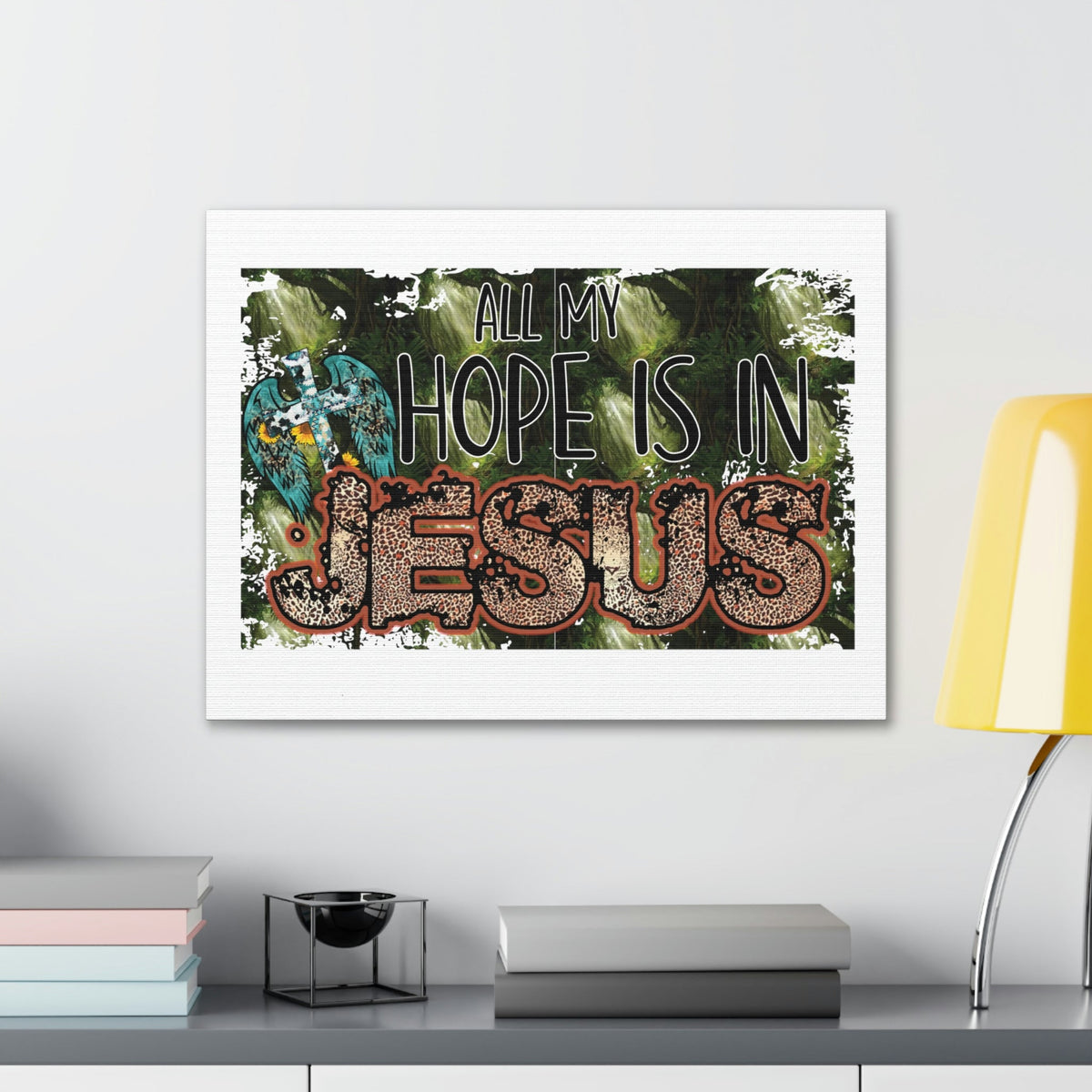 Scripture Walls Hope Is In Jesus Colossians 1:27 Green Christian Wall Art Bible Verse Print Ready to Hang Unframed-Express Your Love Gifts