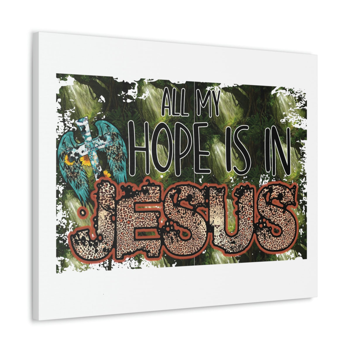 Scripture Walls Hope Is In Jesus Colossians 1:27 Green Christian Wall Art Bible Verse Print Ready to Hang Unframed-Express Your Love Gifts