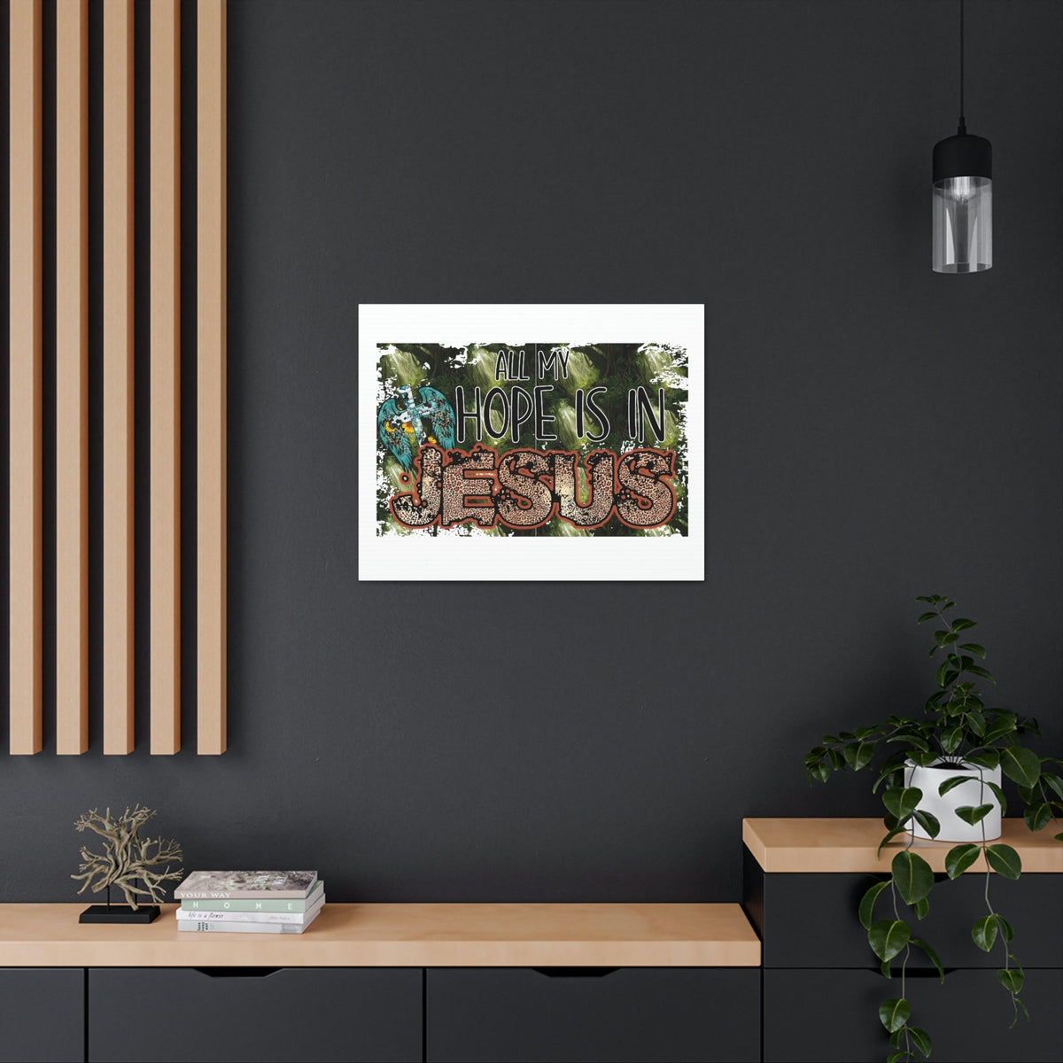 Scripture Walls Hope Is In Jesus Colossians 1:27 Green Christian Wall Art Bible Verse Print Ready to Hang Unframed-Express Your Love Gifts