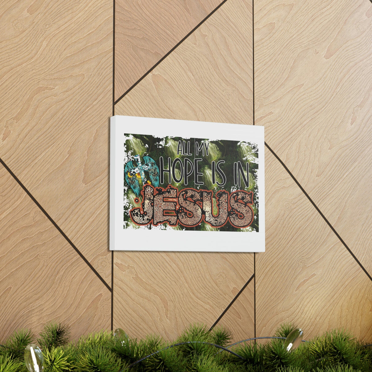 Scripture Walls Hope Is In Jesus Colossians 1:27 Green Christian Wall Art Bible Verse Print Ready to Hang Unframed-Express Your Love Gifts