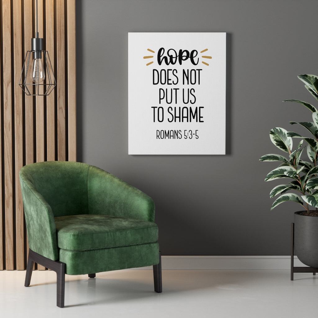 Scripture Walls Hope Romans 5:3-5 Bible Verse Canvas Christian Wall Art Ready to Hang Unframed-Express Your Love Gifts