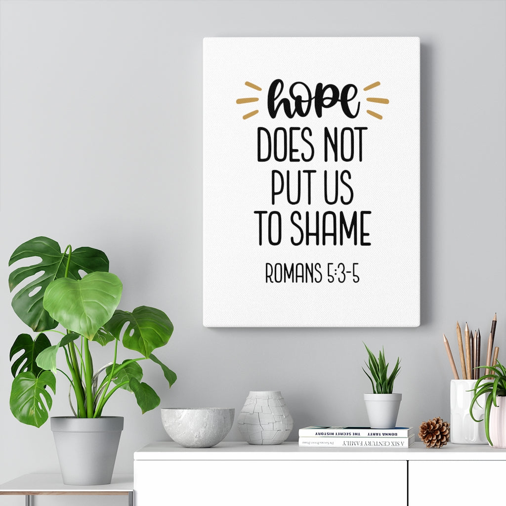 Scripture Walls Hope Romans 5:3-5 Bible Verse Canvas Christian Wall Art Ready to Hang Unframed-Express Your Love Gifts