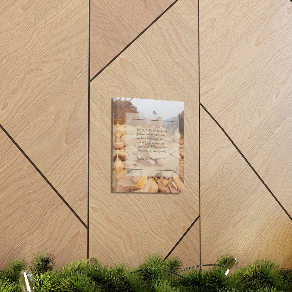 Scripture Walls Horn Of My Salvation Psalm 18:2 Bible Verse Canvas Christian Wall Art Ready to Hang Unframed-Express Your Love Gifts