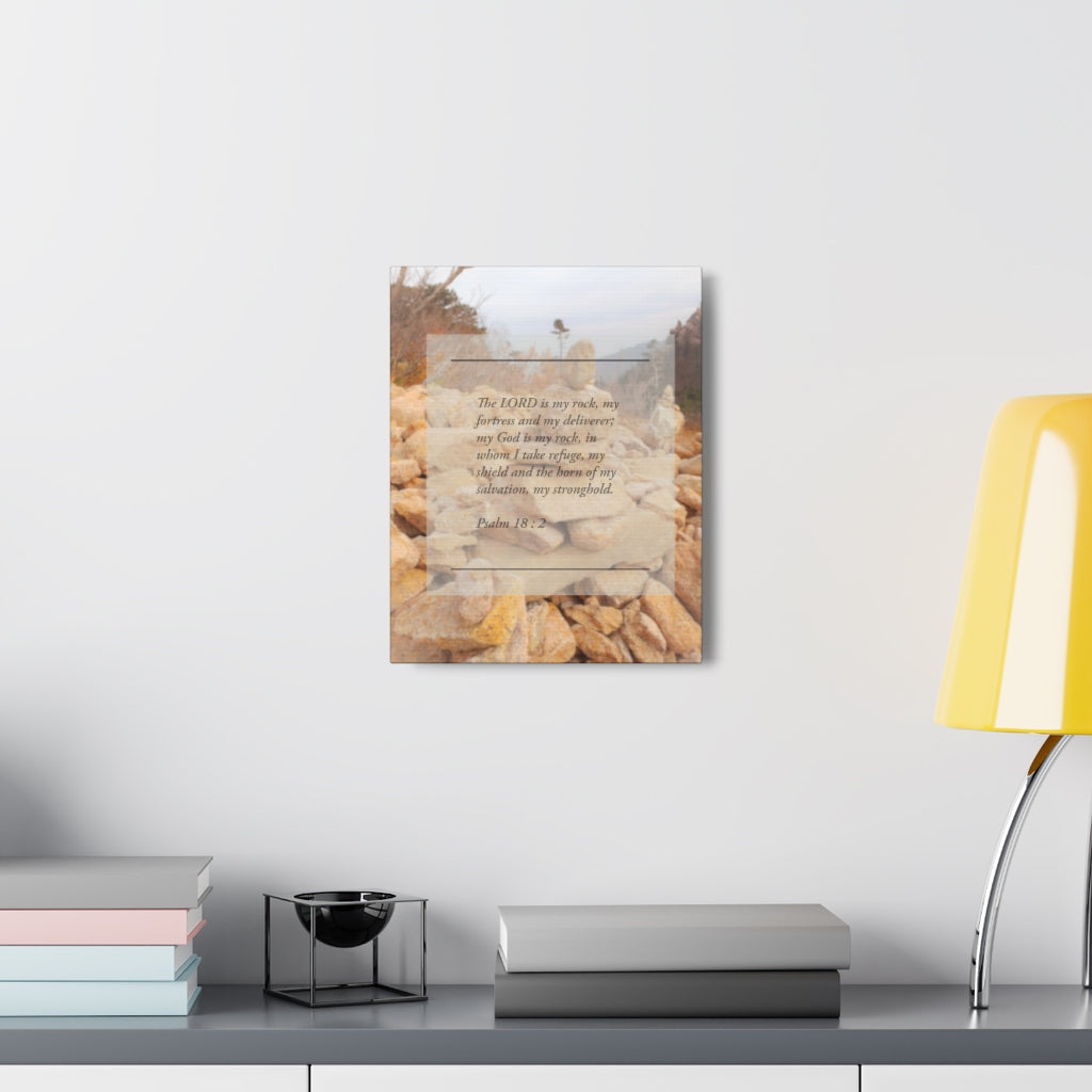 Scripture Walls Horn Of My Salvation Psalm 18:2 Bible Verse Canvas Christian Wall Art Ready to Hang Unframed-Express Your Love Gifts