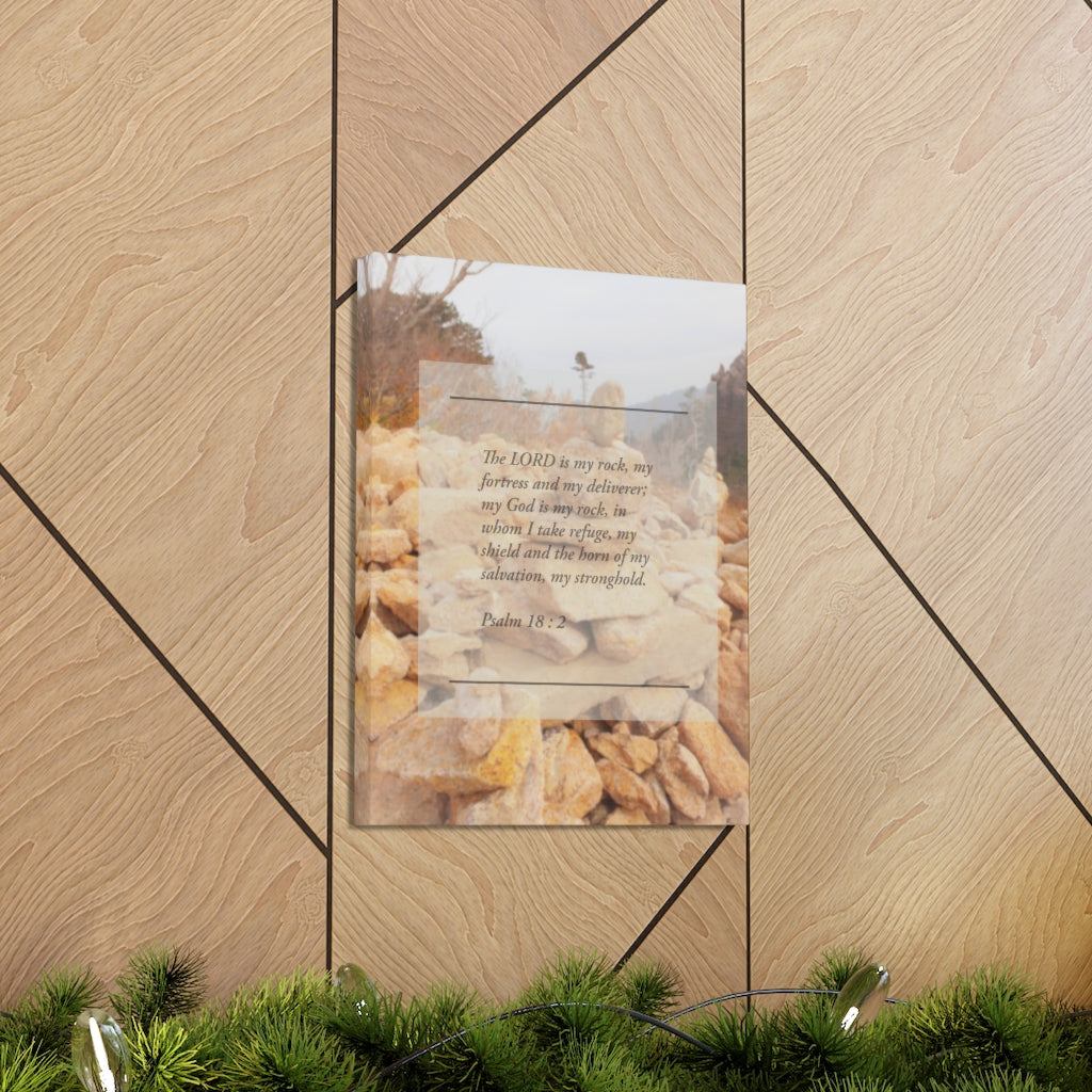 Scripture Walls Horn Of My Salvation Psalm 18:2 Bible Verse Canvas Christian Wall Art Ready to Hang Unframed-Express Your Love Gifts