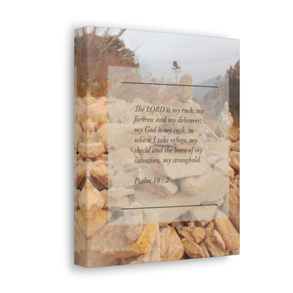 Scripture Walls Horn Of My Salvation Psalm 18:2 Bible Verse Canvas Christian Wall Art Ready to Hang Unframed-Express Your Love Gifts