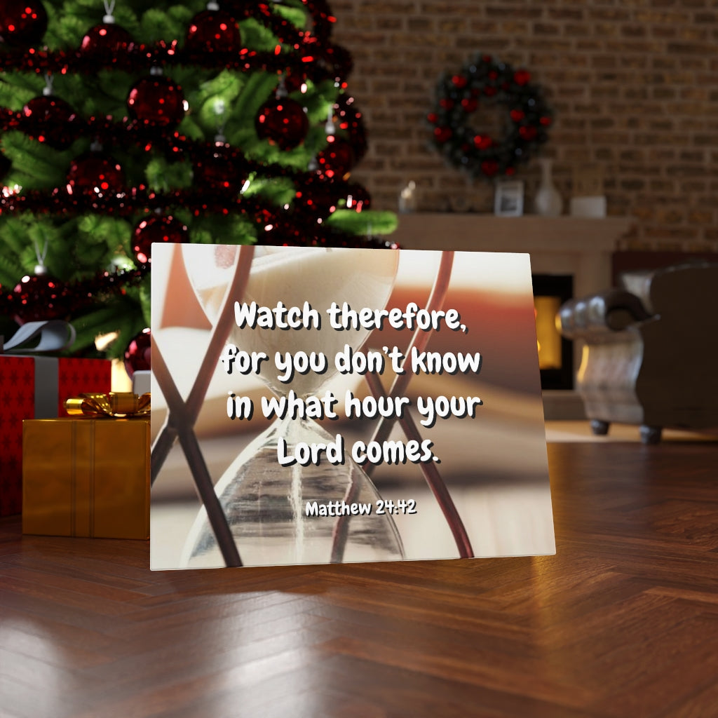 Scripture Walls Hour Matthew 24:42 Bible Verse Canvas Christian Wall Art Ready to Hang Unframed-Express Your Love Gifts