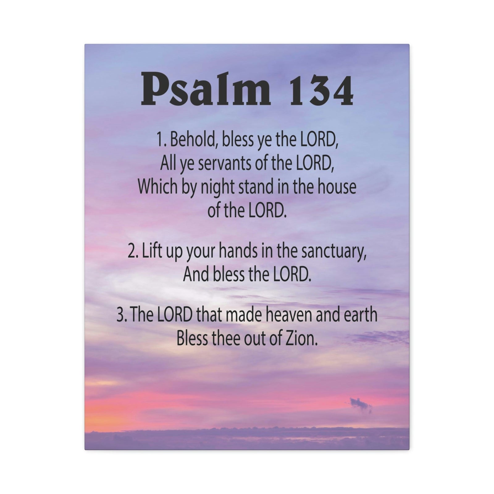 Scripture Walls House of The Lord Psalm 134:3 Bible Verse Canvas Christian Wall Art Ready to Hang Unframed-Express Your Love Gifts
