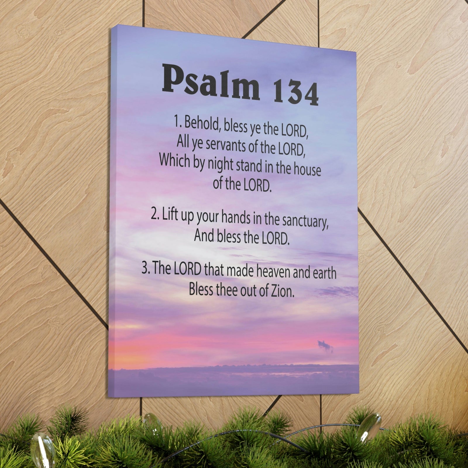 Scripture Walls House of The Lord Psalm 134:3 Bible Verse Canvas Christian Wall Art Ready to Hang Unframed-Express Your Love Gifts