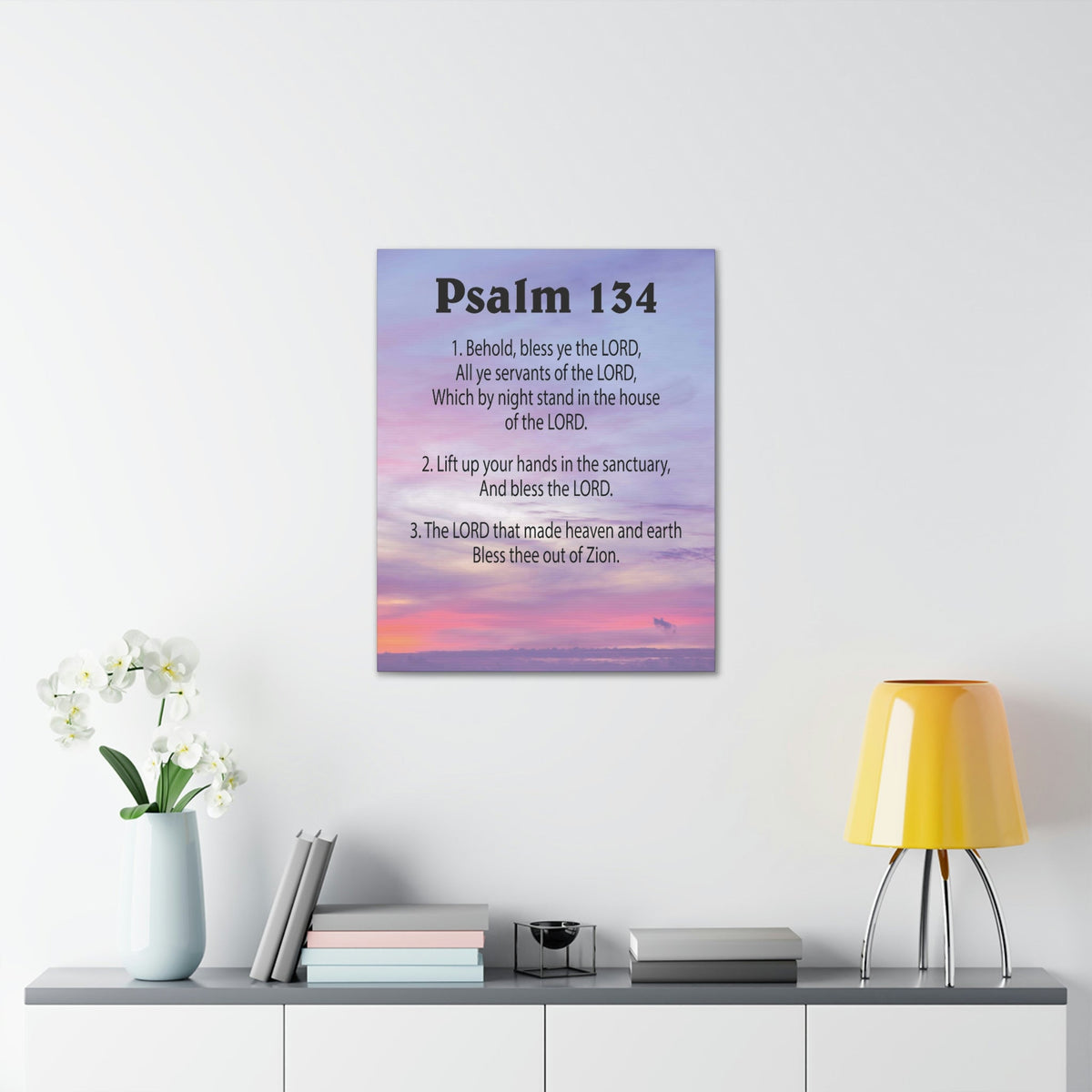 Scripture Walls House of The Lord Psalm 134:3 Bible Verse Canvas Christian Wall Art Ready to Hang Unframed-Express Your Love Gifts