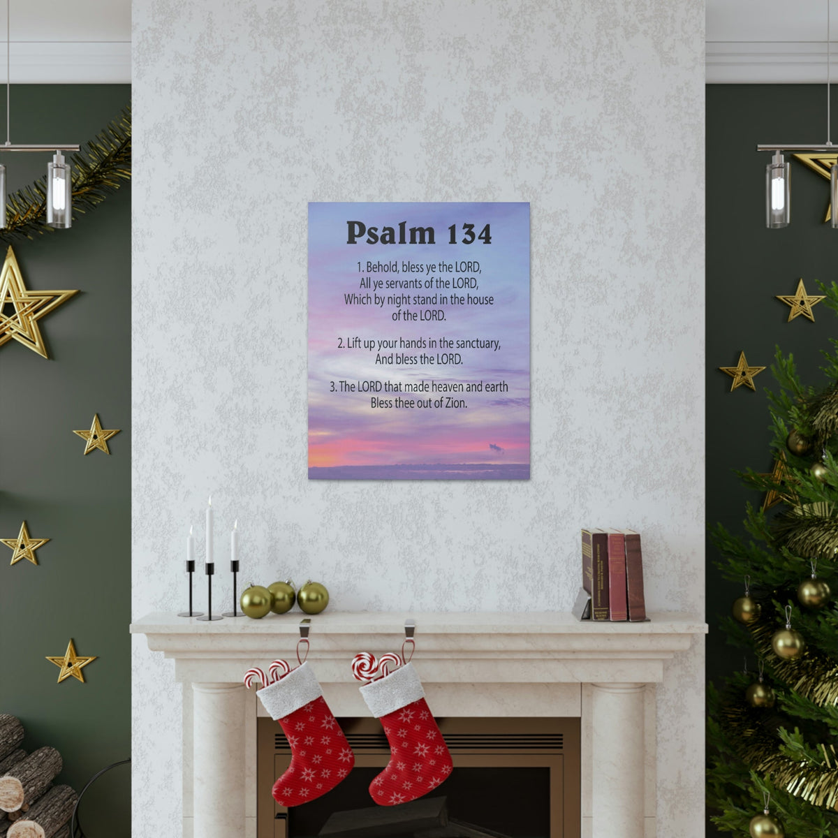 Scripture Walls House of The Lord Psalm 134:3 Bible Verse Canvas Christian Wall Art Ready to Hang Unframed-Express Your Love Gifts