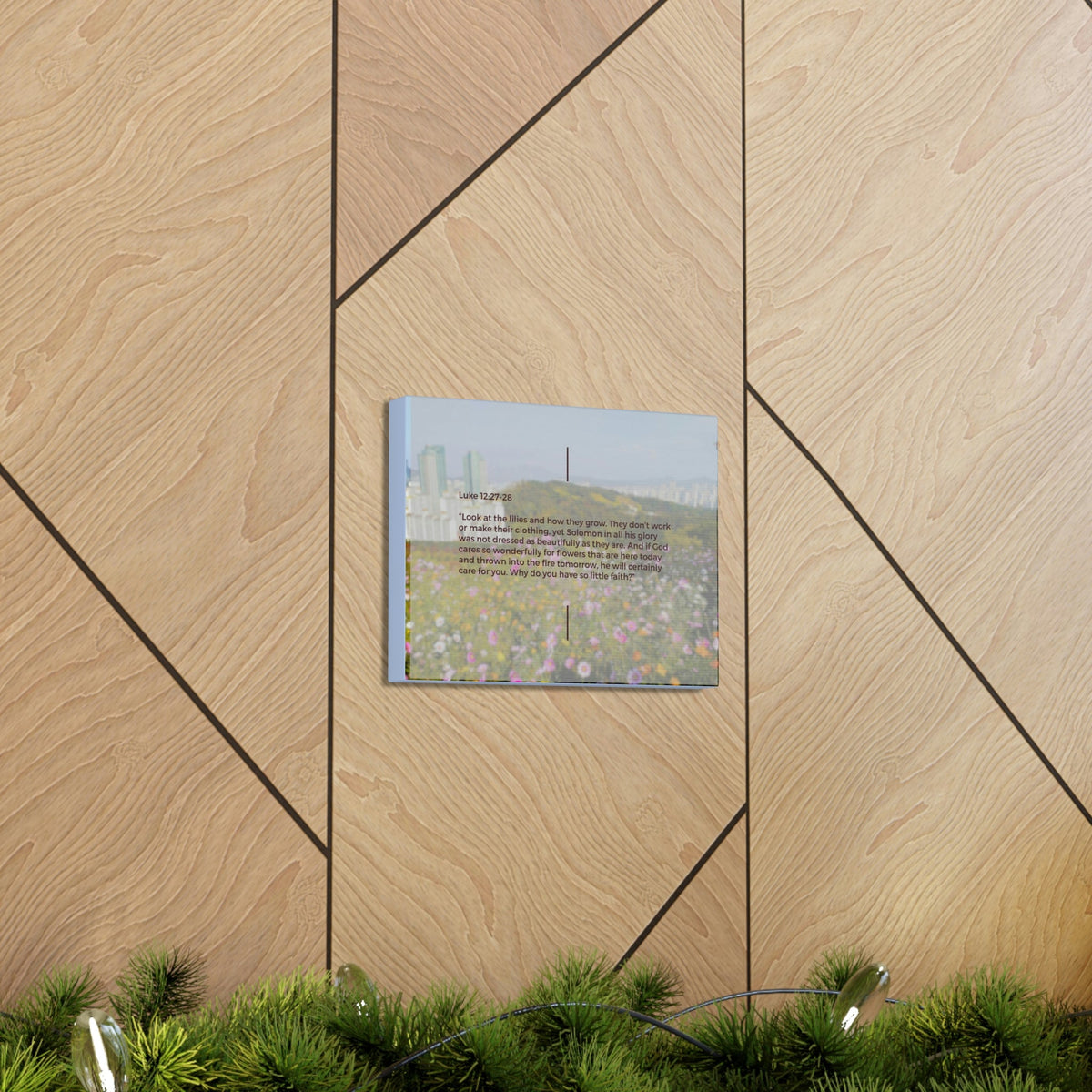 Scripture Walls How They Grow Luke 12:27 Bible Verse Canvas Christian Wall Art Ready to Hang Unframed-Express Your Love Gifts