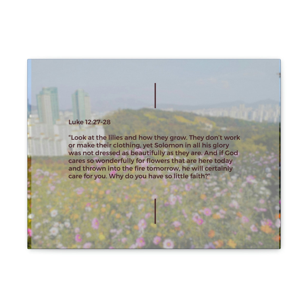 Scripture Walls How They Grow Luke 12:27 Bible Verse Canvas Christian Wall Art Ready to Hang Unframed-Express Your Love Gifts