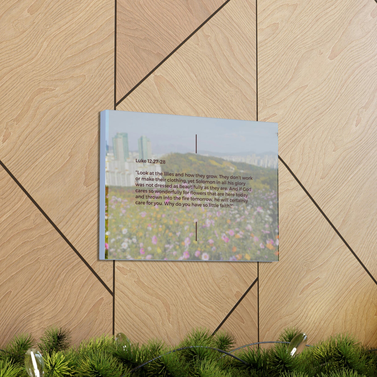 Scripture Walls How They Grow Luke 12:27 Bible Verse Canvas Christian Wall Art Ready to Hang Unframed-Express Your Love Gifts