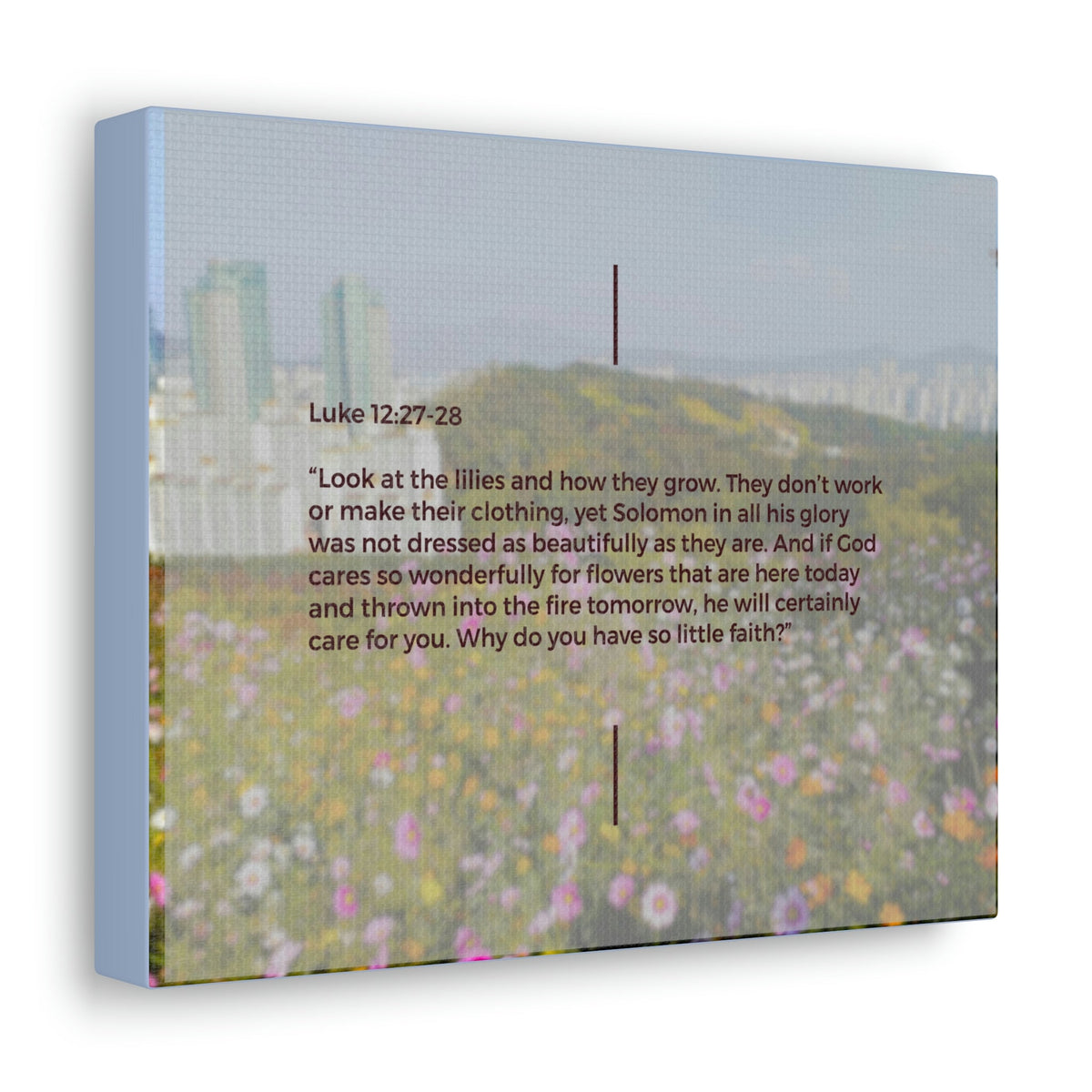 Scripture Walls How They Grow Luke 12:27 Bible Verse Canvas Christian Wall Art Ready to Hang Unframed-Express Your Love Gifts