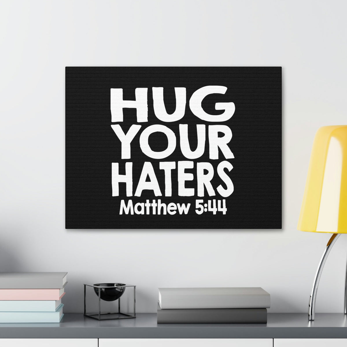 Scripture Walls Hug Matthew 5:44 Bible Verse Canvas Christian Wall Art Ready to Hang Unframed-Express Your Love Gifts