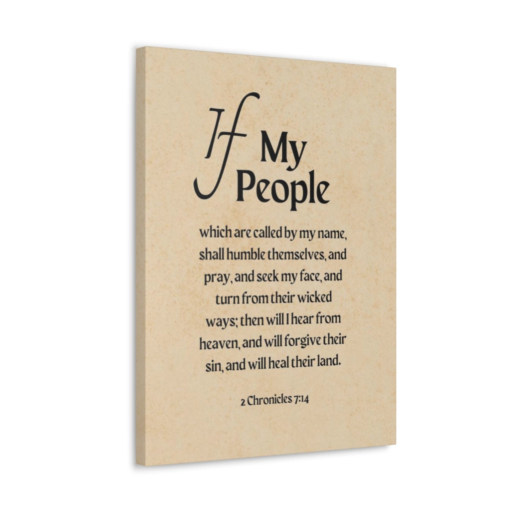 Scripture Walls Humble Themselves 2 Chronicles 7:14 Bible Verse Canvas Christian Wall Art Ready to Hang Unframed-Express Your Love Gifts