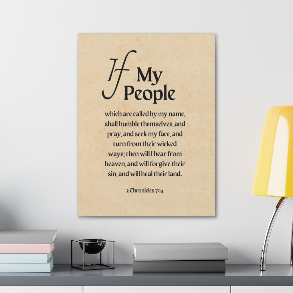 Scripture Walls Humble Themselves 2 Chronicles 7:14 Bible Verse Canvas Christian Wall Art Ready to Hang Unframed-Express Your Love Gifts