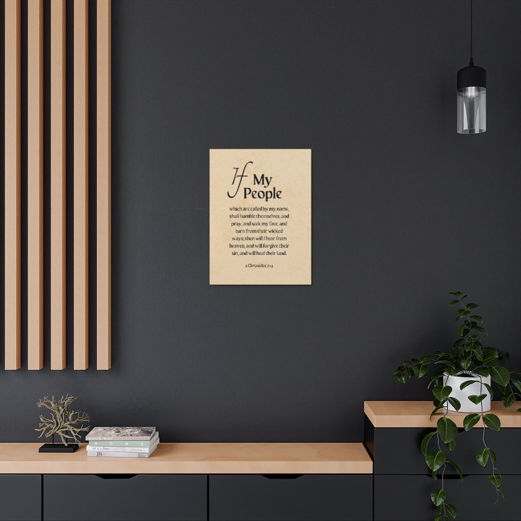 Scripture Walls Humble Themselves 2 Chronicles 7:14 Bible Verse Canvas Christian Wall Art Ready to Hang Unframed-Express Your Love Gifts