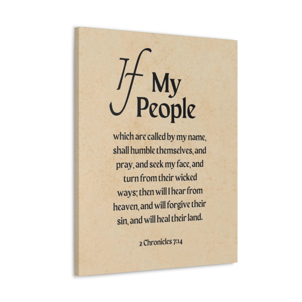 Scripture Walls Humble Themselves 2 Chronicles 7:14 Bible Verse Canvas Christian Wall Art Ready to Hang Unframed-Express Your Love Gifts