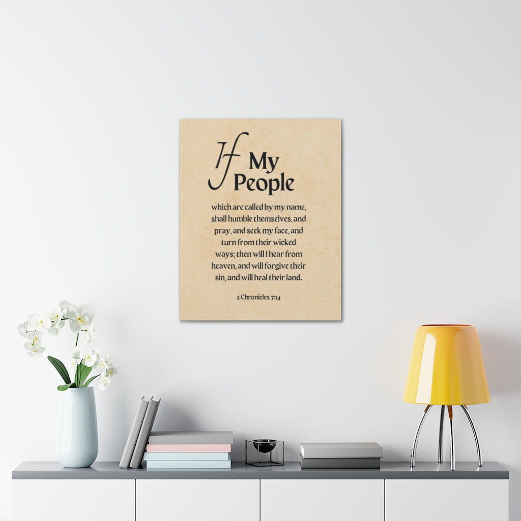 Scripture Walls Humble Themselves 2 Chronicles 7:14 Bible Verse Canvas Christian Wall Art Ready to Hang Unframed-Express Your Love Gifts