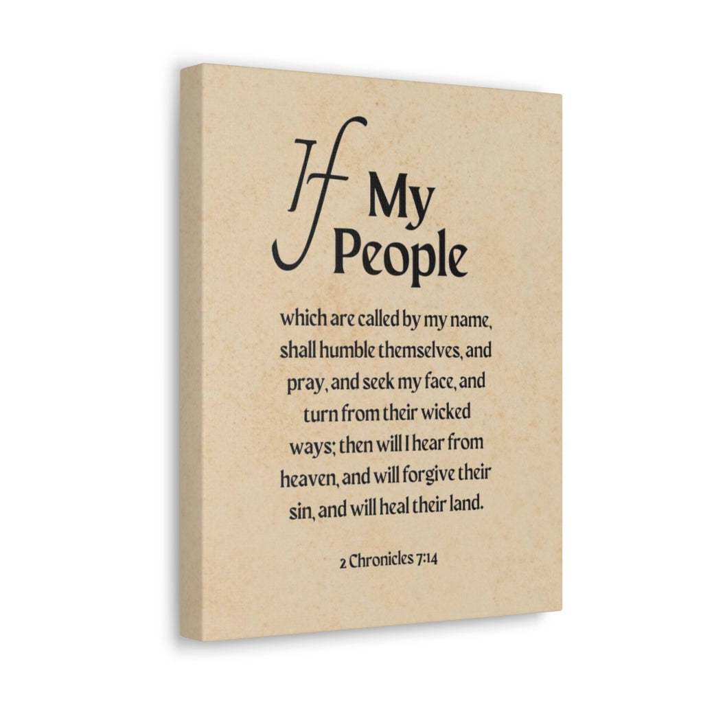 Scripture Walls Humble Themselves 2 Chronicles 7:14 Bible Verse Canvas Christian Wall Art Ready to Hang Unframed-Express Your Love Gifts