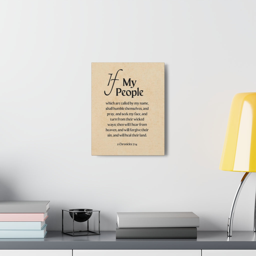 Scripture Walls Humble Themselves 2 Chronicles 7:14 Bible Verse Canvas Christian Wall Art Ready to Hang Unframed-Express Your Love Gifts