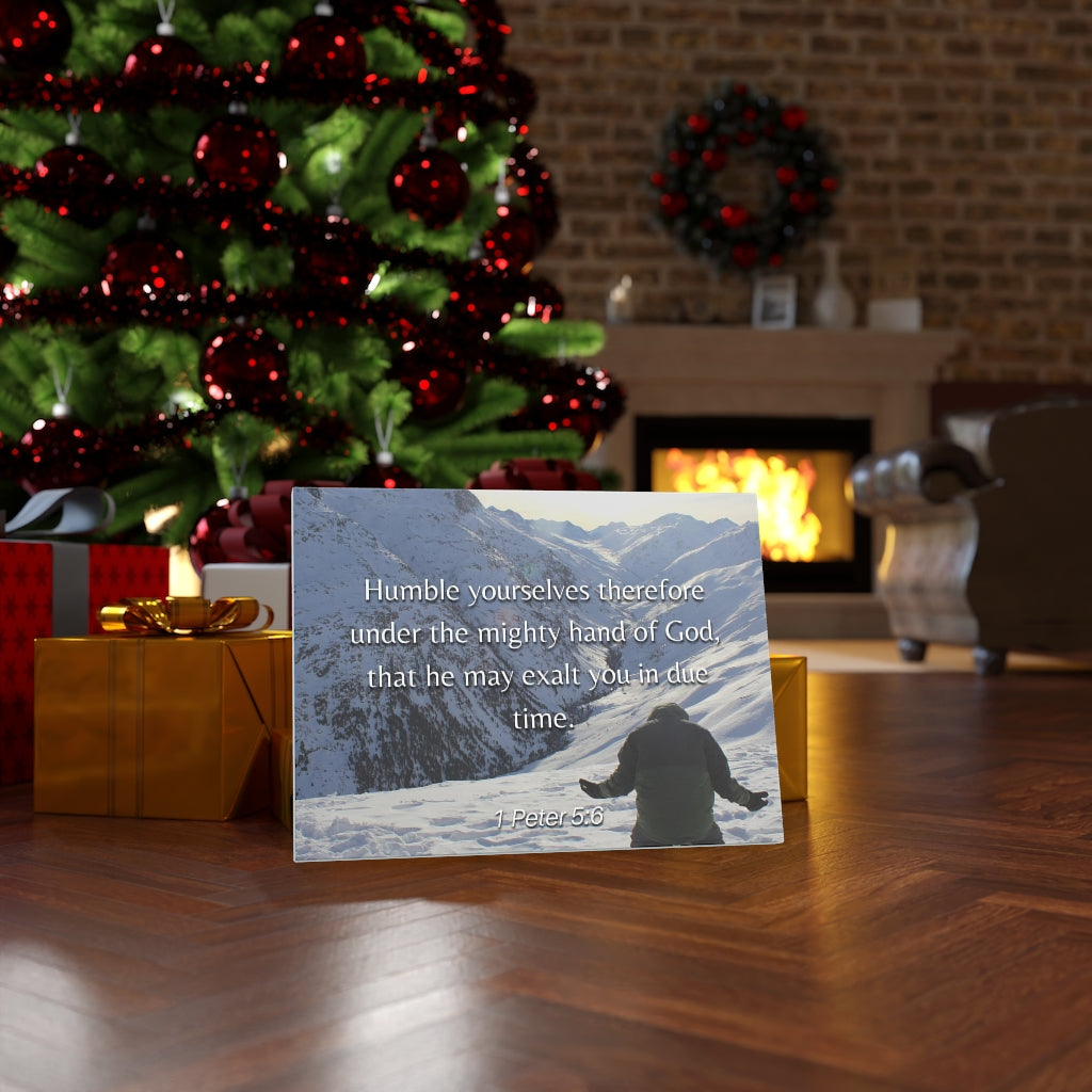 Scripture Walls Humble Yourselves 1 Peter 5:6 Bible Verse Canvas Christian Wall Art Ready to Hang Unframed-Express Your Love Gifts