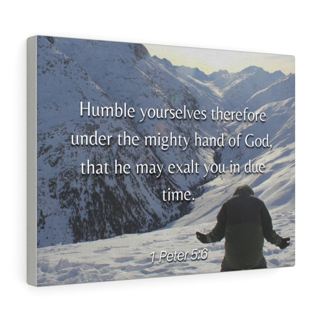 Scripture Walls Humble Yourselves 1 Peter 5:6 Bible Verse Canvas Christian Wall Art Ready to Hang Unframed-Express Your Love Gifts