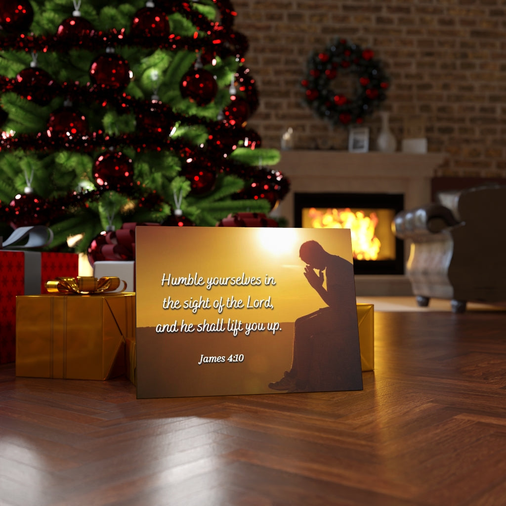 Scripture Walls Humble Yourselves James 4:10 Bible Verse Canvas Christian Wall Art Ready to Hang Unframed-Express Your Love Gifts