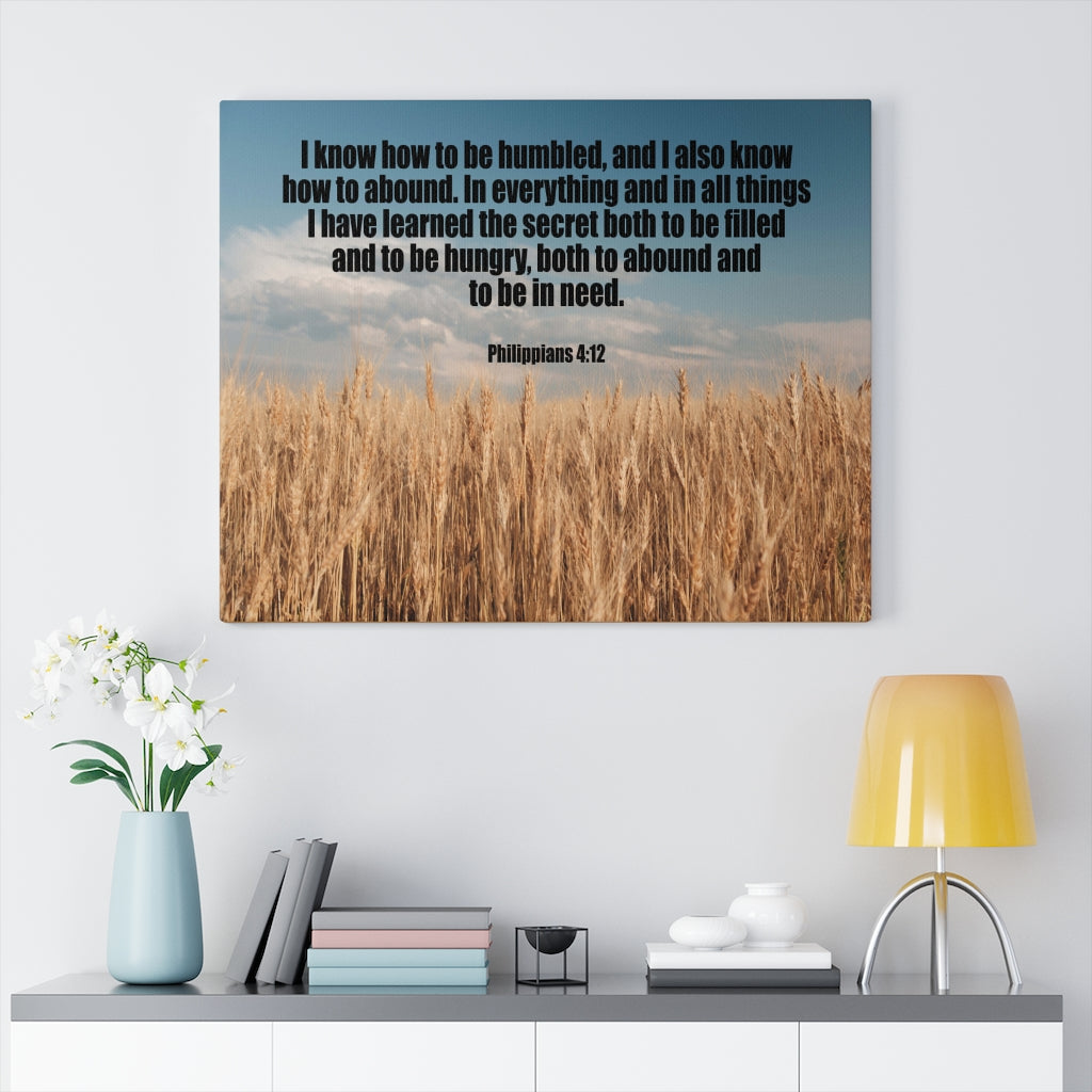 Scripture Walls Humbled and Abound Philippians 4:12 Wall Art Christian Home Decor Unframed-Express Your Love Gifts
