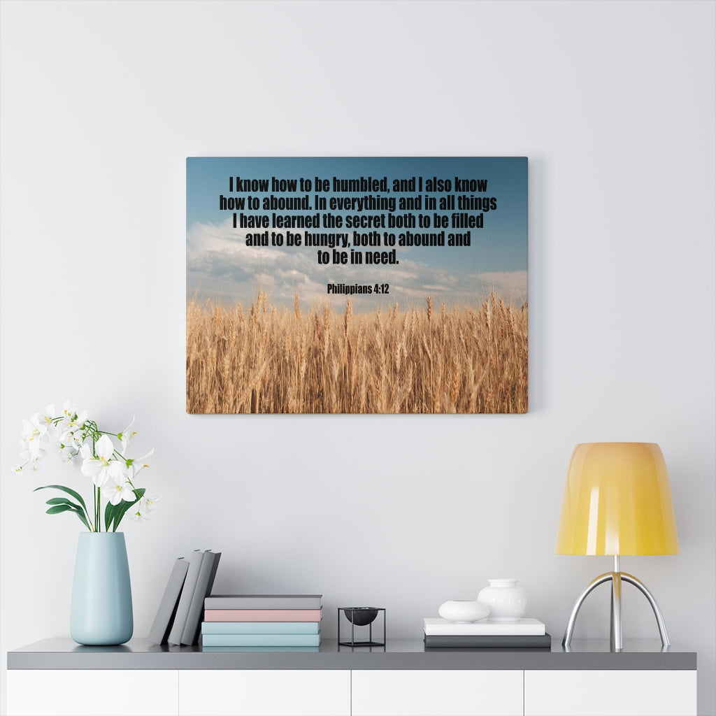 Scripture Walls Humbled and Abound Philippians 4:12 Wall Art Christian Home Decor Unframed-Express Your Love Gifts