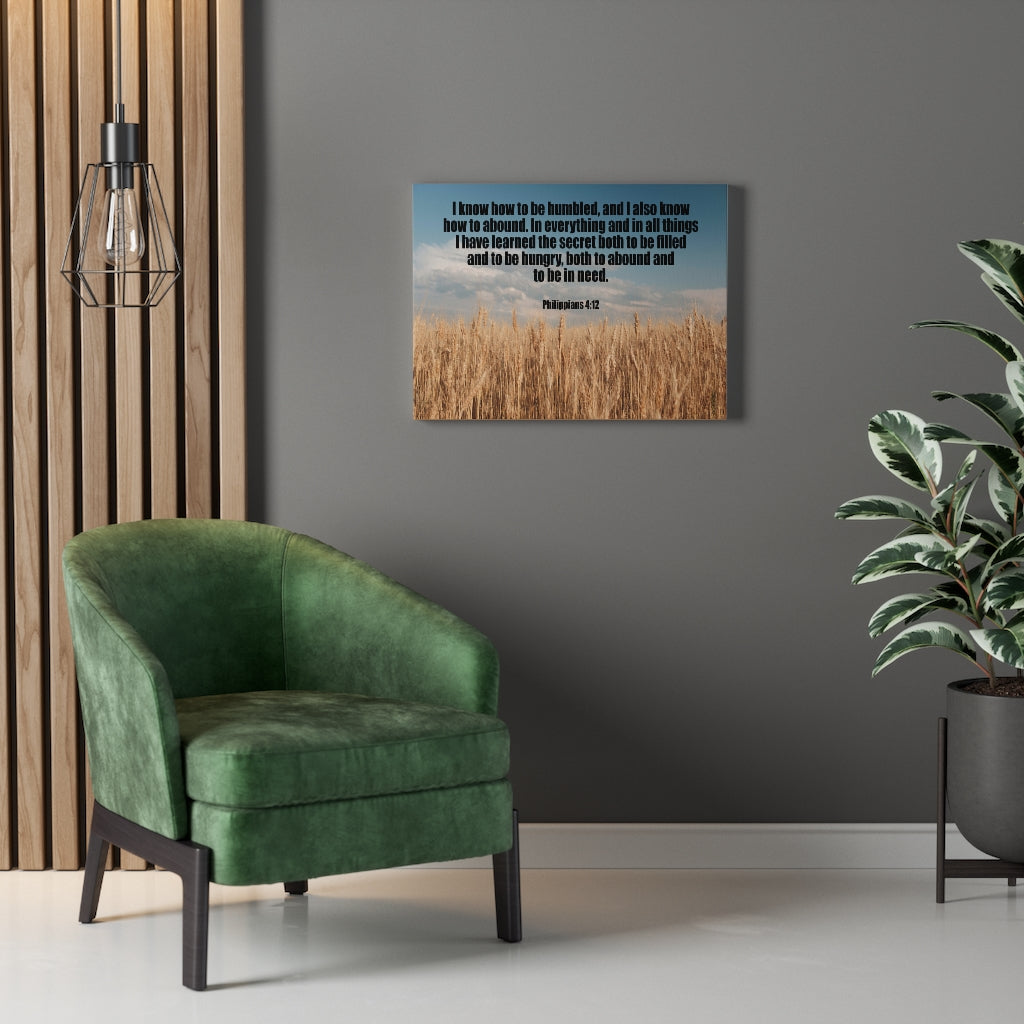 Scripture Walls Humbled and Abound Philippians 4:12 Wall Art Christian Home Decor Unframed-Express Your Love Gifts