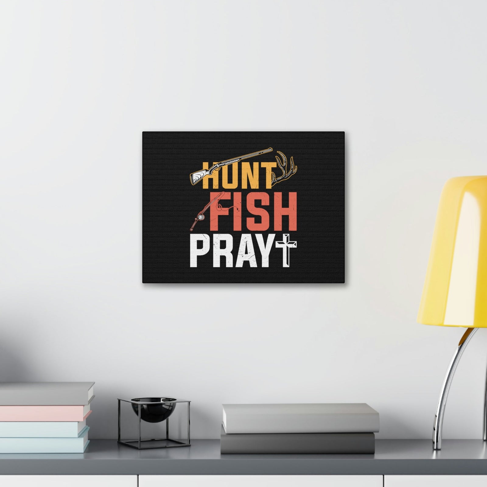 Scripture Walls Hunt, Fish, Pray Jeremiah 16:16 Christian Wall Art Bible Verse Print Ready to Hang Unframed-Express Your Love Gifts