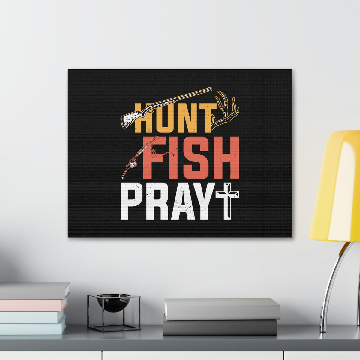 Scripture Walls Hunt, Fish, Pray Jeremiah 16:16 Christian Wall Art Bible Verse Print Ready to Hang Unframed-Express Your Love Gifts