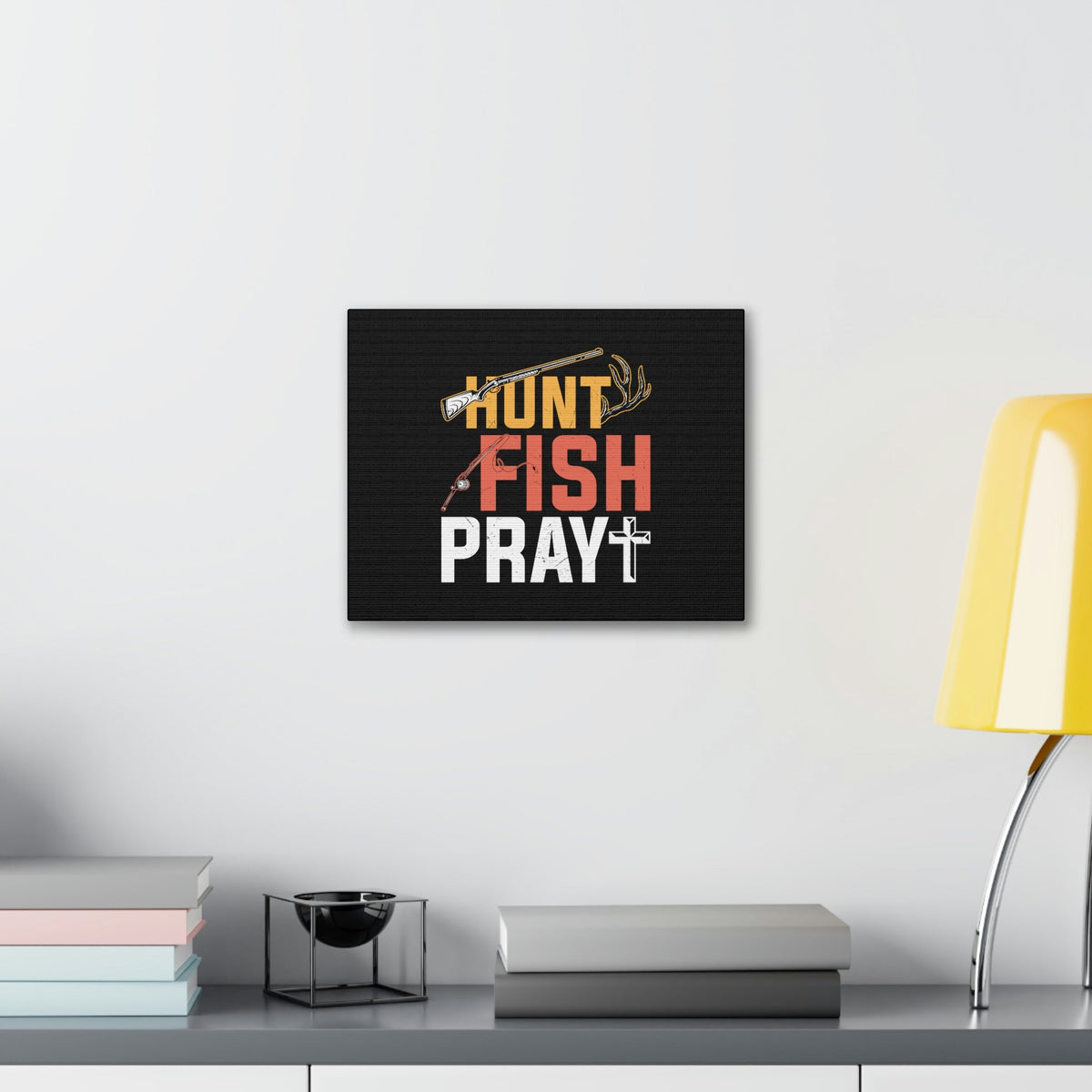 Scripture Walls Hunt, Fish, Pray Jeremiah 16:16 Christian Wall Art Bible Verse Print Ready to Hang Unframed-Express Your Love Gifts