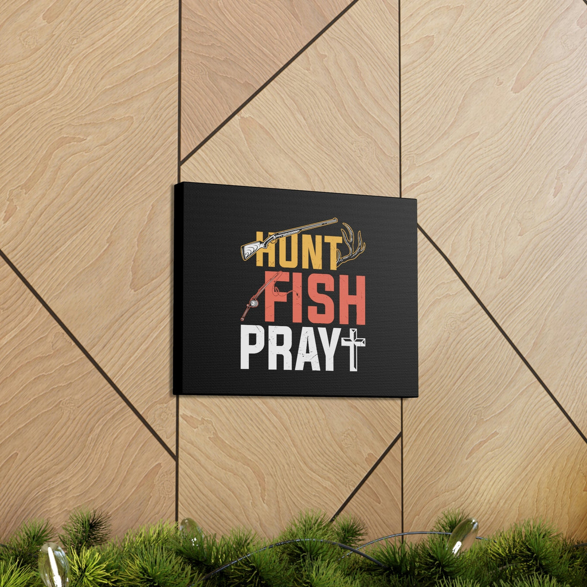 Scripture Walls Hunt, Fish, Pray Jeremiah 16:16 Christian Wall Art Bible Verse Print Ready to Hang Unframed-Express Your Love Gifts