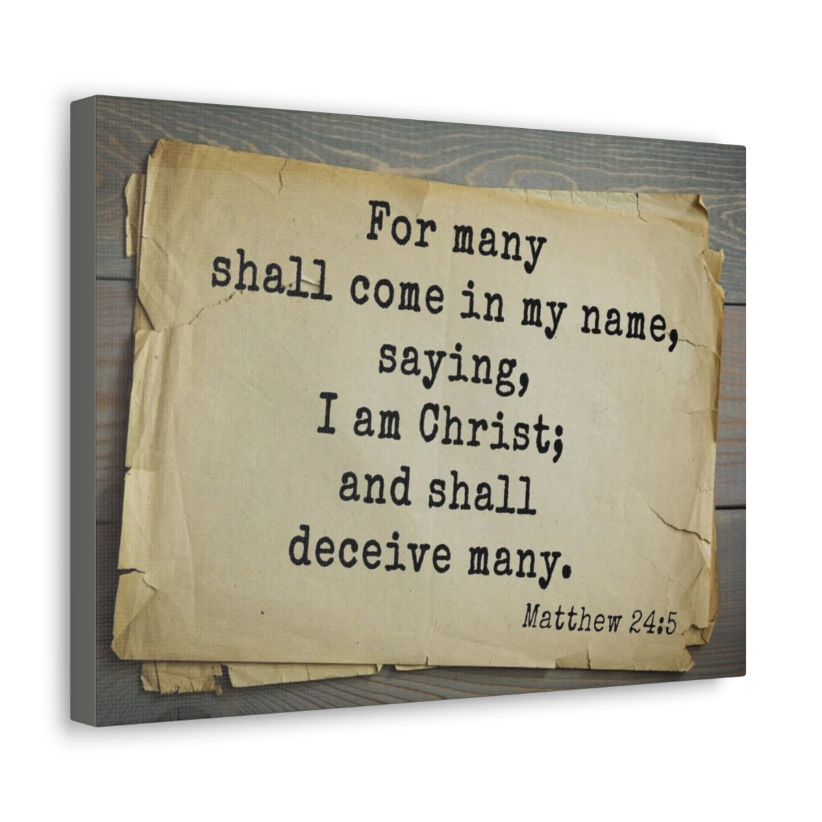 Scripture Walls I Am Christ Matthew 24:5 Bible Verse Canvas Christian Wall Art Bible Verse Print Ready To Hang Unframed-Express Your Love Gifts