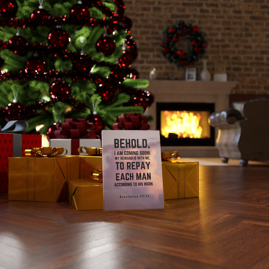 Scripture Walls I Am Coming Soon Revelation 22:12 Bible Verse Canvas Christian Wall Art Ready to Hang Unframed-Express Your Love Gifts