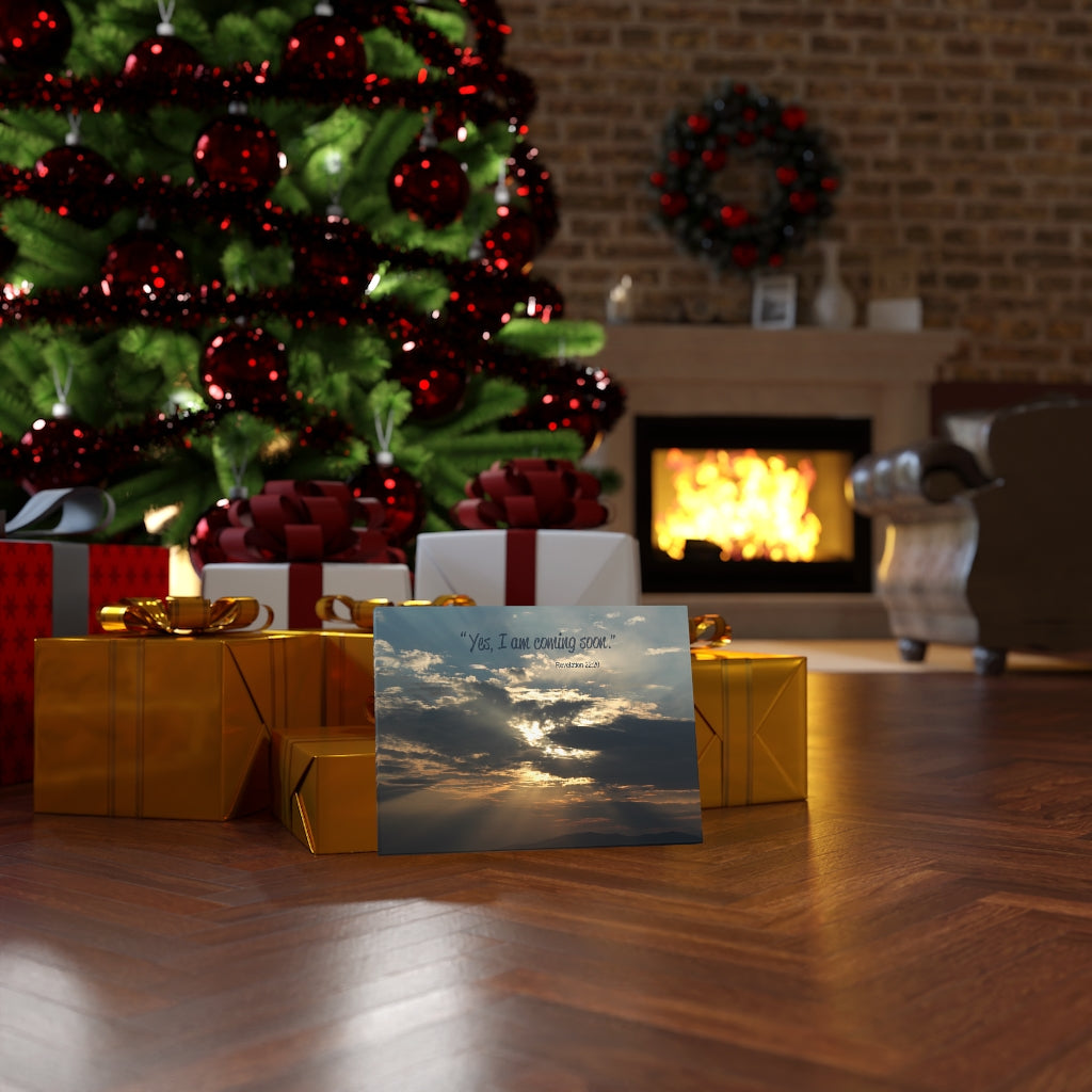 Scripture Walls I Am Coming Soon Revelation 22:20 Bible Verse Canvas Christian Wall Art Ready to Hang Unframed-Express Your Love Gifts