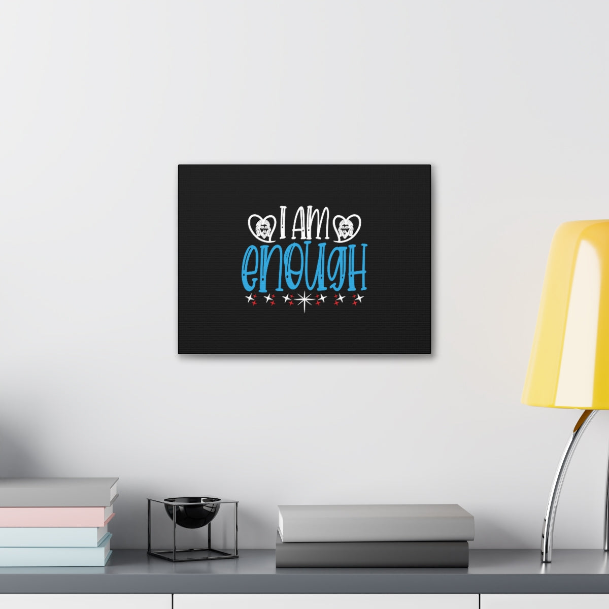 Scripture Walls I Am Enough Blue 2 Corinthians 12:9 Christian Wall Art Bible Verse Print Ready to Hang Unframed-Express Your Love Gifts