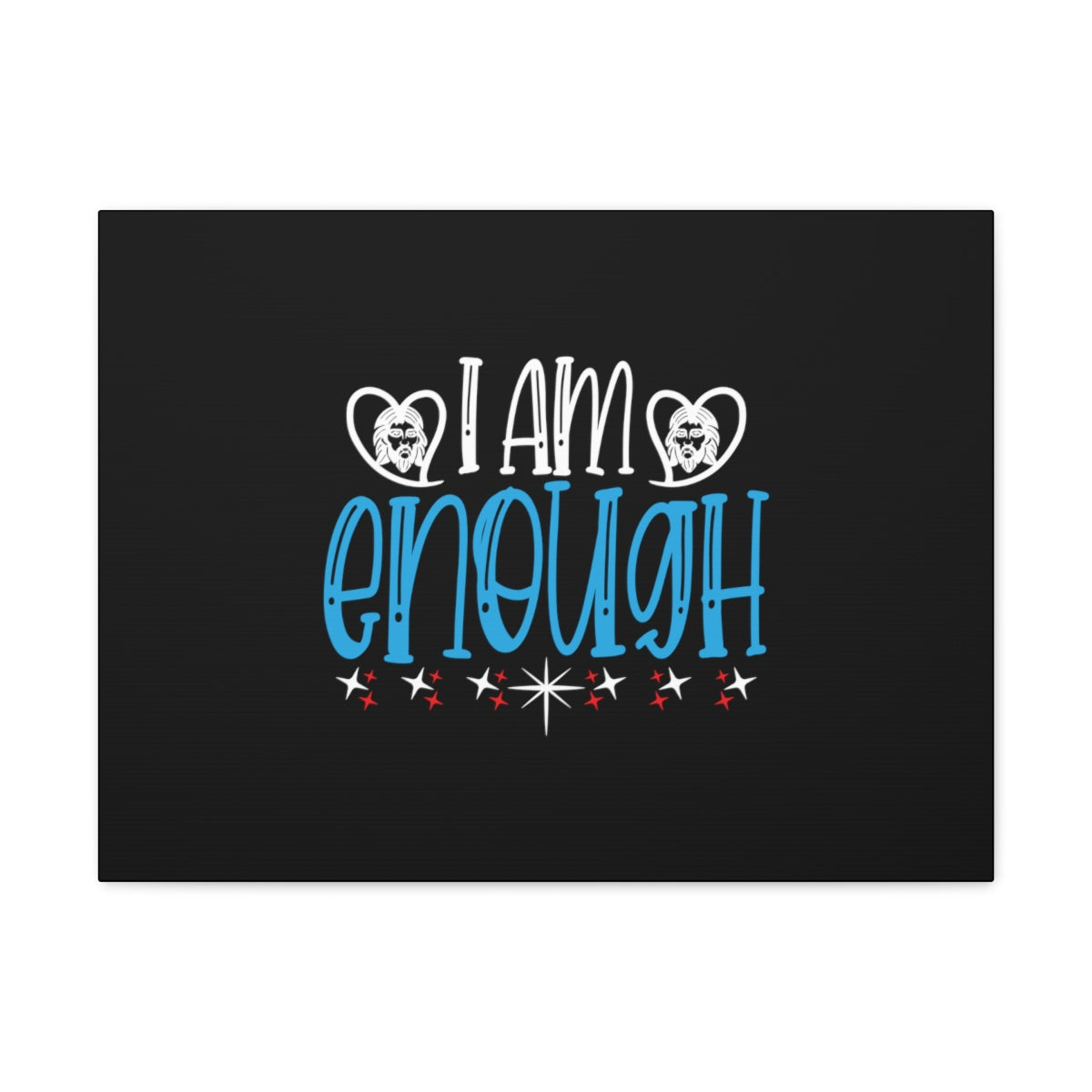 Scripture Walls I Am Enough Blue 2 Corinthians 12:9 Christian Wall Art Bible Verse Print Ready to Hang Unframed-Express Your Love Gifts